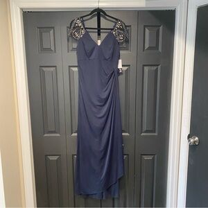 Navy Floor Length Gown